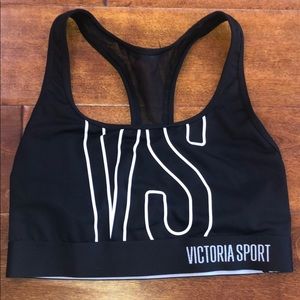 PINK black racer back sports bra NWOT